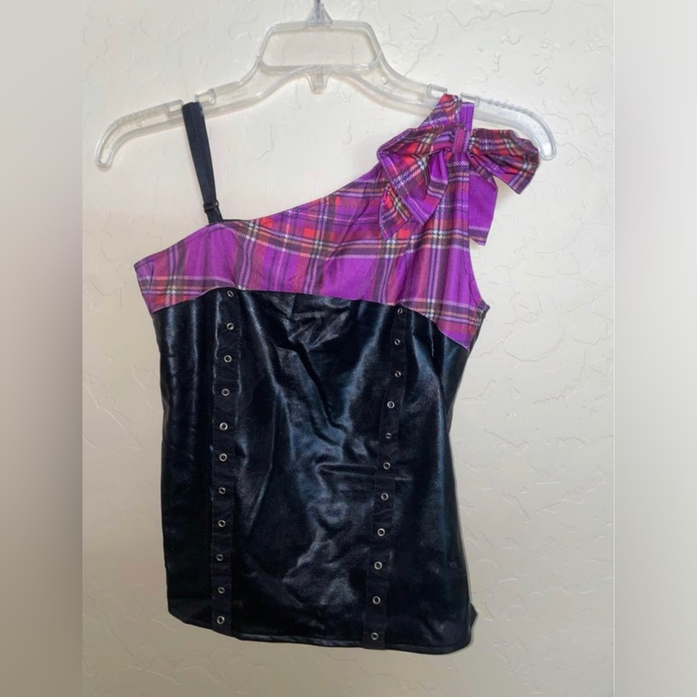 black/purple solo costume top